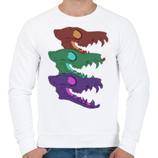 PRINTFASHION Sakál koponyák - Férfi pulóver - Fehér