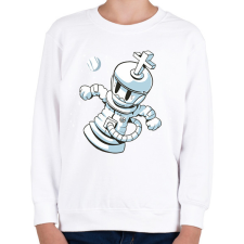 PRINTFASHION Sakk az űrben - Gyerek pulóver - Fehér gyerek pulóver, kardigán
