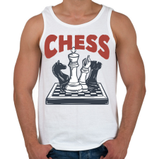 PRINTFASHION Sakk - Chess - Férfi atléta - Fehér atléta, trikó
