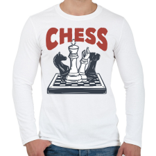 PRINTFASHION Sakk - Chess - Férfi hosszú ujjú póló - Fehér férfi póló