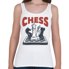 PRINTFASHION Sakk - Chess - Női atléta - Fehér női trikó