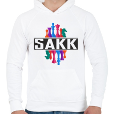 PRINTFASHION SAKK - Férfi kapucnis pulóver - Fehér