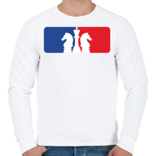 PRINTFASHION Sakk - Férfi pulóver - Fehér férfi pulóver, kardigán