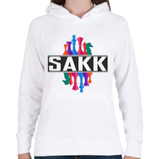 PRINTFASHION SAKK - Női kapucnis pulóver - Fehér női pulóver, kardigán