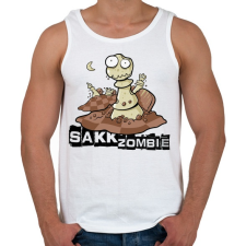 PRINTFASHION Sakk Zombie - Férfi atléta - Fehér atléta, trikó