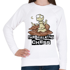 PRINTFASHION Sakk zombie - the walking chess - Női pulóver - Fehér női pulóver, kardigán