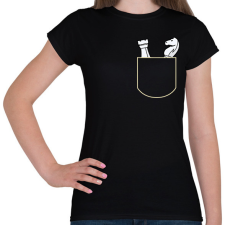 PRINTFASHION Sakk zseb - Női póló - Fekete női póló