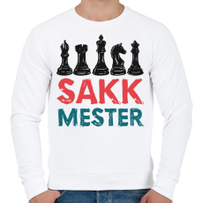 PRINTFASHION Sakkmester - Férfi pulóver - Fehér