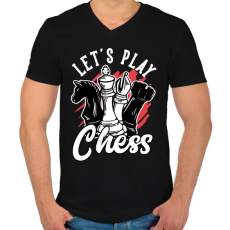 PRINTFASHION Sakkozzunk - Férfi V-nyakú póló - Fekete