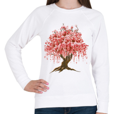 PRINTFASHION Sakura fa - Női pulóver - Fehér