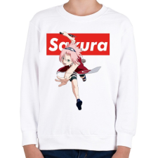 PRINTFASHION Sakura Haruno - Gyerek pulóver - Fehér gyerek pulóver, kardigán