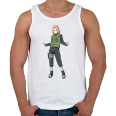 PRINTFASHION Sakura Shinobi Edition - Férfi atléta - Fehér