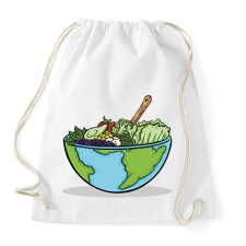 PRINTFASHION Saláta Föld - Sportzsák, Tornazsák - Fehér tornazsák