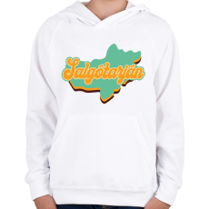 PRINTFASHION Salgótarján - Gyerek kapucnis pulóver - Fehér
