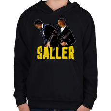 PRINTFASHION Saller - Gyerek kapucnis pulóver - Fekete