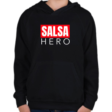 PRINTFASHION SALSA HERO - Gyerek kapucnis pulóver - Fekete gyerek pulóver, kardigán