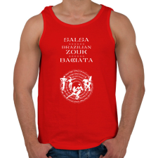 PRINTFASHION Salsa Zouk Bachata dancer S0202 white - Férfi atléta - Piros atléta, trikó