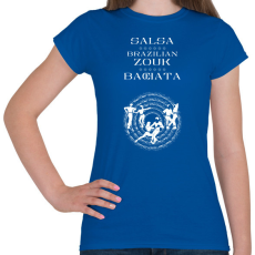 PRINTFASHION Salsa Zouk Bachata dancer S0202 white - Női póló - Királykék