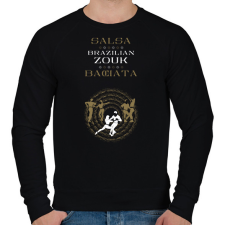 PRINTFASHION Salsa Zouk Bachata dancer S0208 gold-white - Férfi pulóver - Fekete férfi pulóver, kardigán