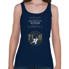 PRINTFASHION Salsa Zouk Bachata dancer S0208 gold-white - Női atléta - Sötétkék női trikó