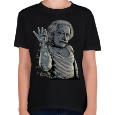 PRINTFASHION Salt Bae Einstein - Gyerek póló - Fekete gyerek póló