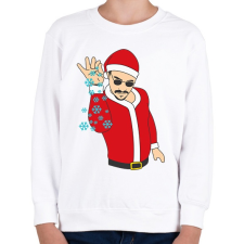PRINTFASHION Salt Bae mikulás - Gyerek pulóver - Fehér gyerek pulóver, kardigán