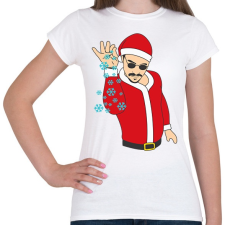 PRINTFASHION Salt Bae mikulás - Női póló - Fehér női póló