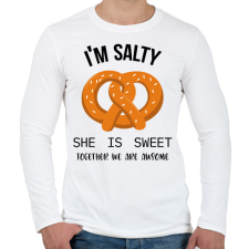 PRINTFASHION Salty and Sweet - salty - Férfi hosszú ujjú póló - Fehér férfi póló