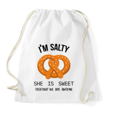 PRINTFASHION Salty and Sweet - salty - Sportzsák, Tornazsák - Fehér tornazsák