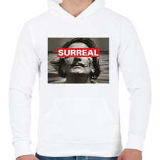 PRINTFASHION Salvador Dalí - Surreal - Férfi kapucnis pulóver - Fehér férfi pulóver, kardigán