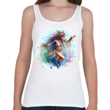 PRINTFASHION Sámánlány - Női atléta - Fehér női trikó