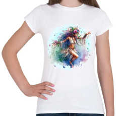 PRINTFASHION Sámánlány - Női póló - Fehér