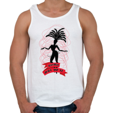 PRINTFASHION Samba - Férfi atléta - Fehér atléta, trikó