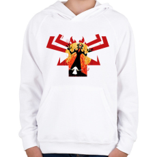 PRINTFASHION samurai jack - Gyerek kapucnis pulóver - Fehér