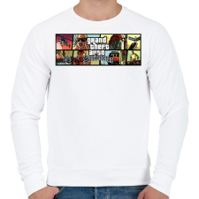 PRINTFASHION San Andreas - Férfi pulóver - Fehér férfi pulóver, kardigán