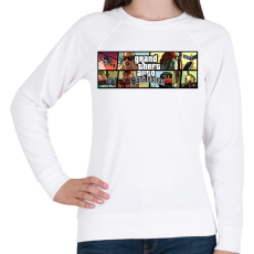 PRINTFASHION San Andreas - Női pulóver - Fehér