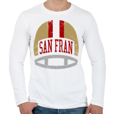 PRINTFASHION San Fran - Férfi hosszú ujjú póló - Fehér férfi póló