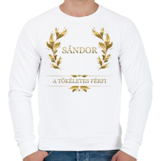 PRINTFASHION Sándor - Férfi pulóver - Fehér