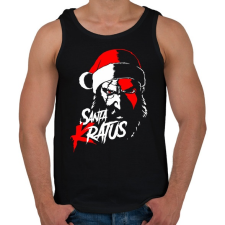 PRINTFASHION Santa Kratos - Férfi atléta - Fekete atléta, trikó