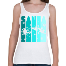 PRINTFASHION Santa - Női atléta - Fehér női trikó
