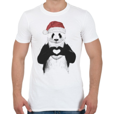 PRINTFASHION Santa panda - Férfi póló - Fehér