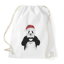 PRINTFASHION Santa panda - Sportzsák, Tornazsák - Fehér tornazsák