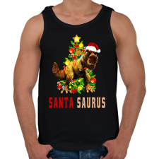 PRINTFASHION santa saurus - Férfi atléta - Fekete atléta, trikó