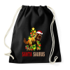 PRINTFASHION santa saurus - Sportzsák, Tornazsák - Fekete