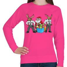 PRINTFASHION Santa Security - Női pulóver - Fukszia