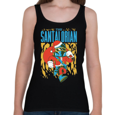 PRINTFASHION Santalorian Mikulás - Női atléta - Fekete női trikó