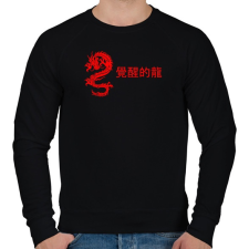PRINTFASHION sárkány4 - Férfi pulóver - Fekete férfi pulóver, kardigán