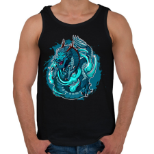 PRINTFASHION sárkány - Férfi atléta - Fekete atléta, trikó