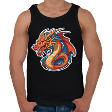 PRINTFASHION Sárkány  - Férfi atléta - Fekete