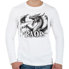 PRINTFASHION Sárkány - Férfi hosszú ujjú póló - Fehér férfi póló